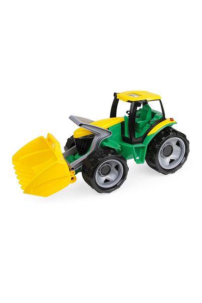 LENA Agricultural toy tractor with functional bucket, Gigant, Lena, yellow with green, 69 cm, plastic