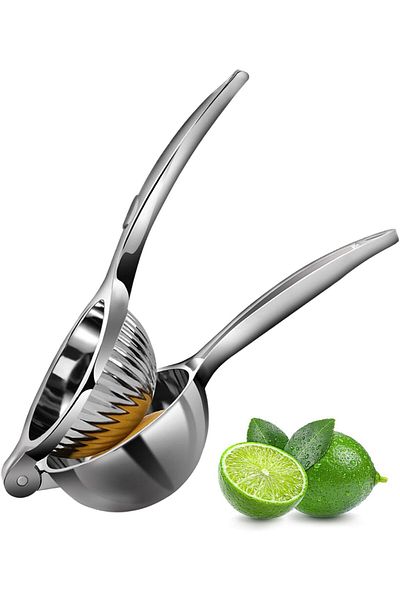 COOYA Handheld Lemon Squeezer, Heavy Duty Stainless Steel Press, Max Extraction Manual Juicer