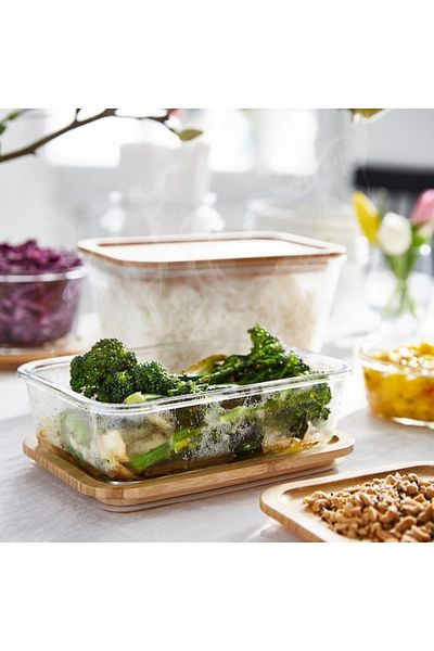 IKEA 365+ Rectangular Bamboo Lid Eco-Friendly, Airtight, Durable & Stylish Food Storage Solution
