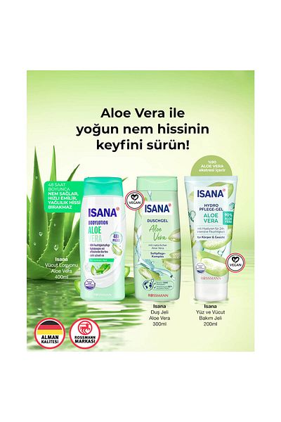 ISANA جل العناية بالجسم والوجه هيدرو الصبار 200 مل