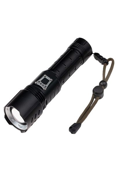 Depox Ideallstore® Survival Flashlight, Immediate Rescue, Metal, Led, Usb, Zoom, Black