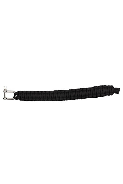 Depox Náramok na prežitie IdeallStore, Military Surplus, paracord, 24 cm, čierny