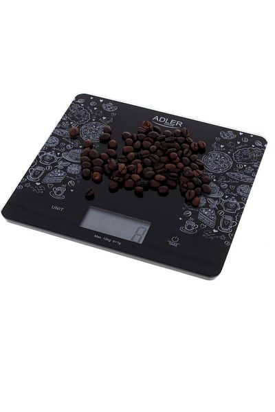 adler Electronic kitchen scale, large capacity 10 kg, accuracy 1g, hard and zero function, LCD screen