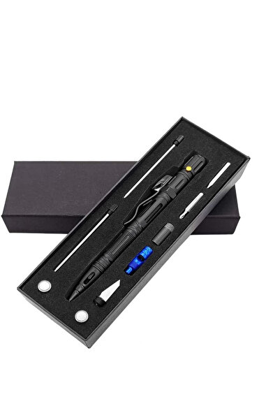 Depox Taktické pero IdeallStore, Commando Corps, multifunkčné, hliníkové, 15,5 cm, čierne