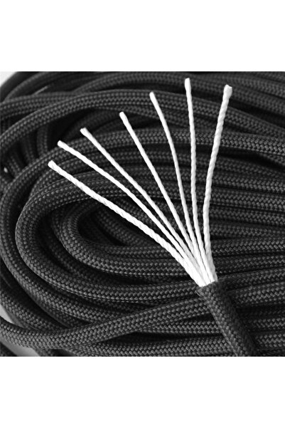 Depox Paracordové lano IdeallStore, Adventure Survival, 30 metrov, čierne, 200 g