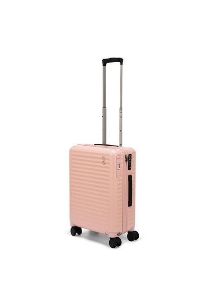 Echolac Celestra 55cm Hardcase Non-Expandable 4 Double Wheel Cabin Luggage Trolley Slate Pink