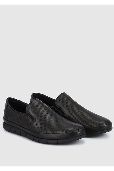 Eclipse Men's Black Leather Shoes