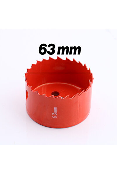 Badem10 Bi Metal Panç 63 mm Delik Açma Alçıpan Ahşap Pvc Delme Testeresi Adaptörsüz 1 Adet