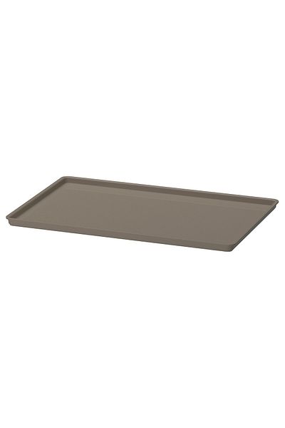 IKEA KUGGIS Lid, dark grey-beige, 26 x 35 cm
