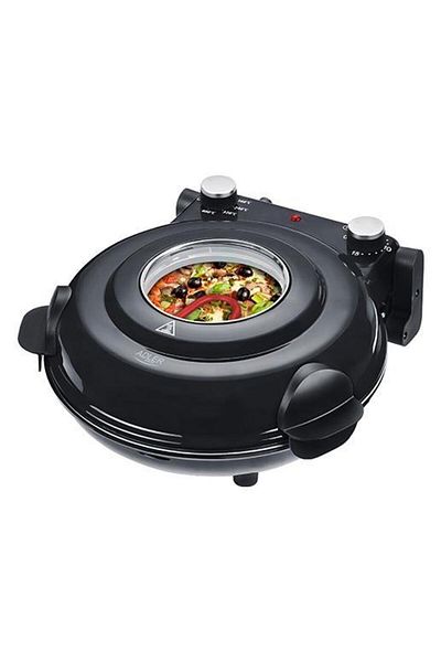adler Cuptor electric pizza Adler AD 6314, 1200 W, Geam, Piatra ceramica + 2 lame (Negru)