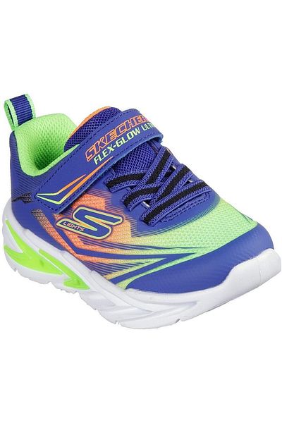 SKECHERS Tenisky Skechers S Lights-flex-glow, Modré, Dětské