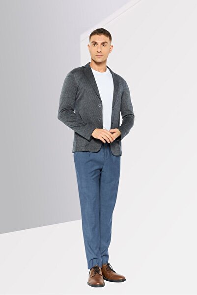 Emporio Armani Men Regular Fit Abstract Formal Blazer, Charcoal