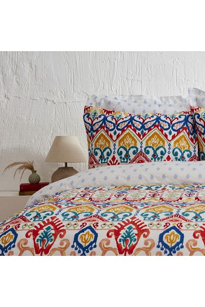 Karaca Sarah Anderson Lionel Bettw sche Set für Doppelbett Blau