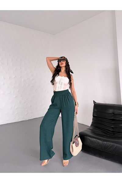 Mine'nspolo Palazzo Trousers - Wide Belt, Loose
