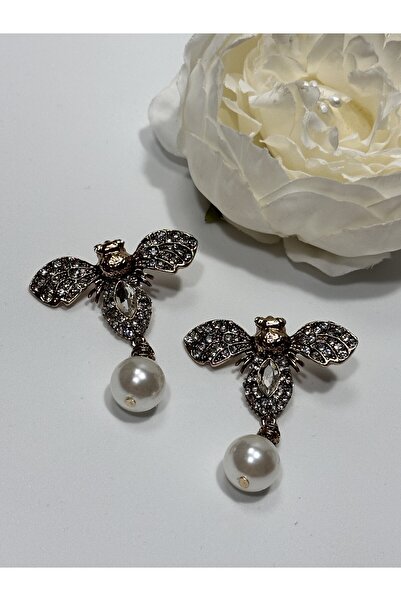 MFM STORE أقراط النحل المرصعة بالأحجار