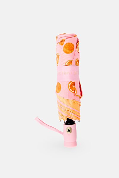 Luxe + Willow Auto Open Close All Over Print Umbrella, Multicolor