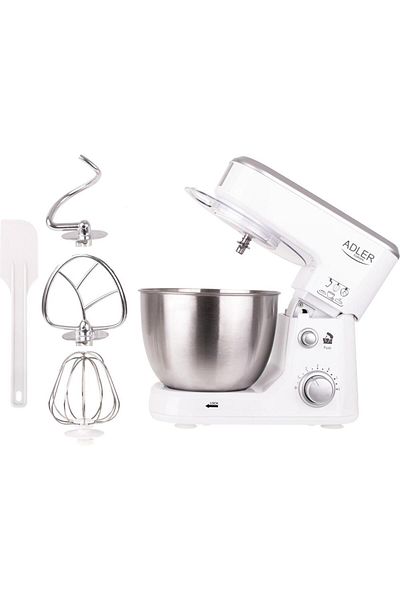 adler Adler AD4216 planetary mixer, 1000W, 6 speeds, bowl capacity 4l, White/Stainless steel