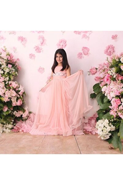 Ahsenimbebe ROchie de seară lungă GEZBOY cu bretele și paiete în cruce