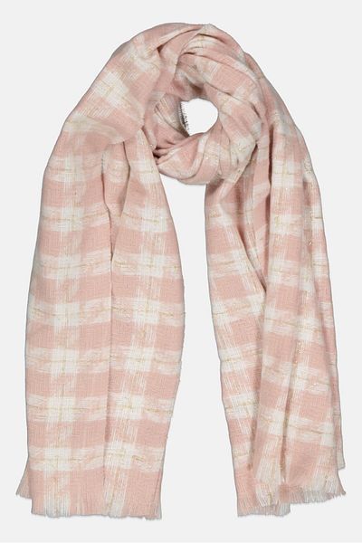 London Fog Women Textured Scarves 194 X 73 Cm, Pink