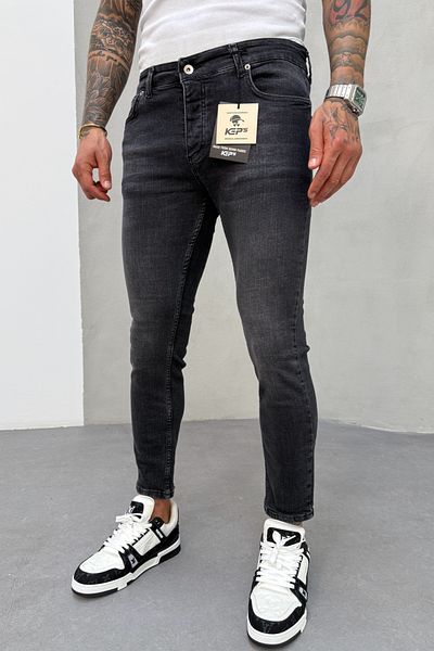 MADZEYMODA Ανδρικό Smoked Slim Fit Slim Fit Lycra Denim ύφασμα Jean Jeans Παντελόνι KE-285