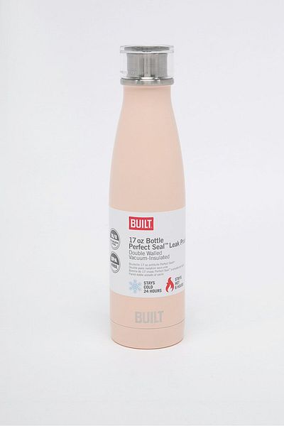 Built 17 Oz Double Walled Vacuum Insulated Bottle, Peach