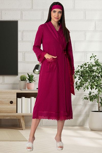 Mecit Pijama Γυναικείο φόρεμα Mecit 5520 Fuchsia Knitwear