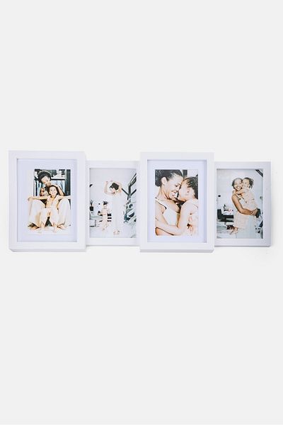 Enchante Accessories Four Opening Collage Photo Frame, White