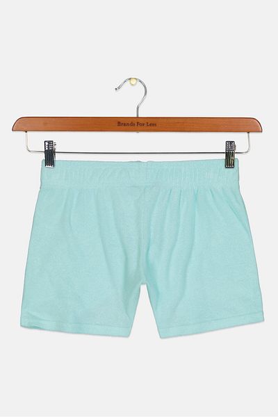 Juicy Couture Kids Girl Plain Basic Shorts, Turquoise