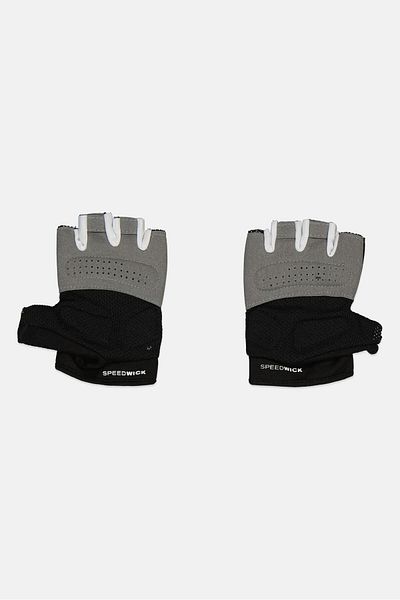 Reebok Men Brand Logo Fitness Gloves, Black
