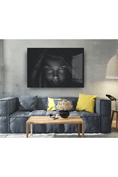 aylintac Стъклена картина с изображение на невинно дете, детски картини, рису...