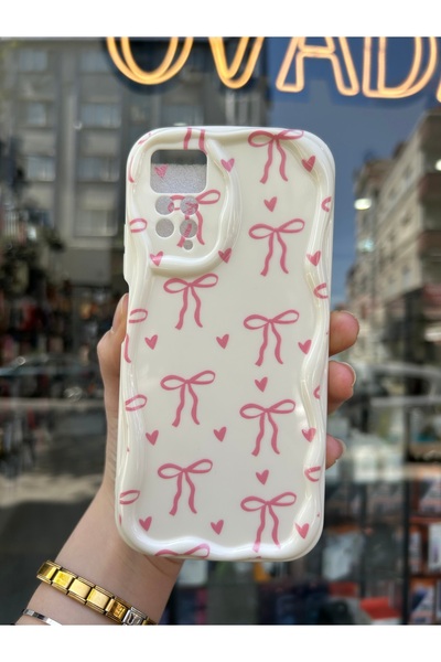 OVADA Xiaomi Note 11 Pro 4G/Note 12 Pro 4G Uyumlu Kurdele Ve Kalp Desenli 3D ...