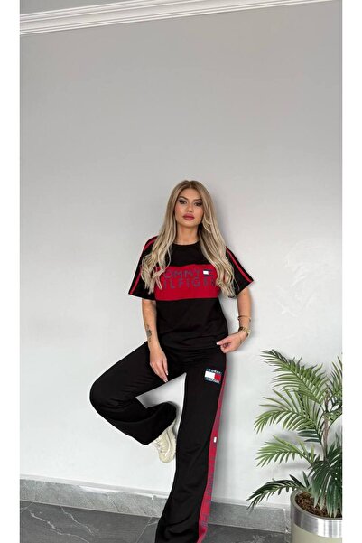 bonibon butikk Set de top și jos pentru femei, de înaltă calitate, cu picioare largi, design elegant