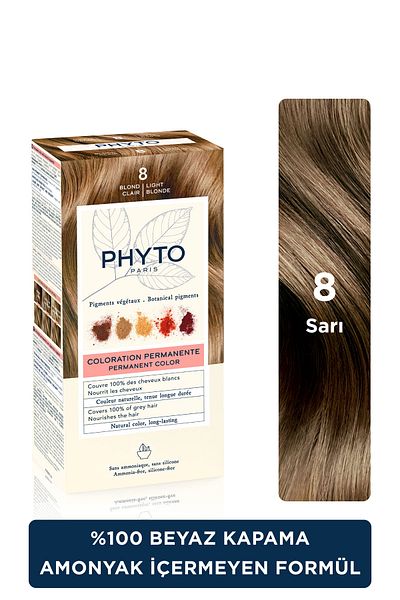 Phyto Gelbe, permanente Kräuter-Haarfarbe, 8 Farbtöne
