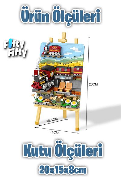 Vagonlife Loz Creative Series Train Table 758 Pieces Toy Building Set Fflz-1296