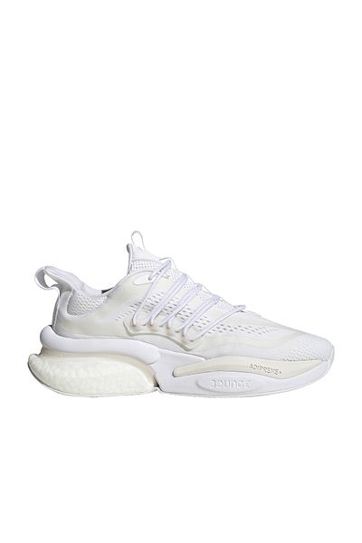 adidas Men Alphaboost V1 Lace Up Running Shoes, White