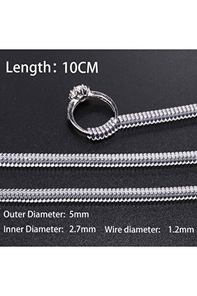 Choice مجموعة من 4 قطع دائرية كبيرة شفافة ذات قاعدة حلزونية، أداة ضبط حجم حلق...