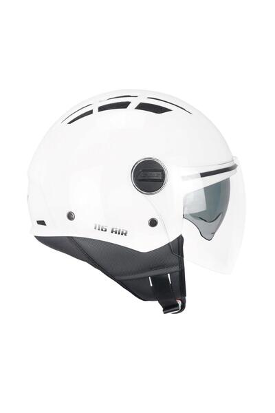 CGM 116a Aır Açık Kask Beyaz Uzun Vizör Güneş Vizörlü -m