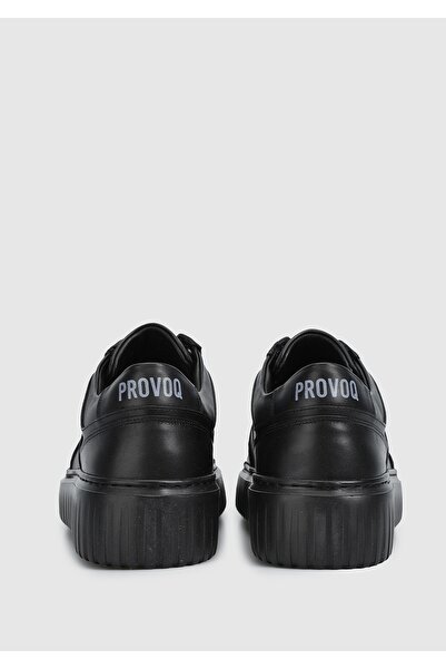 Provoq Siyah Deri Erkek Sneaker