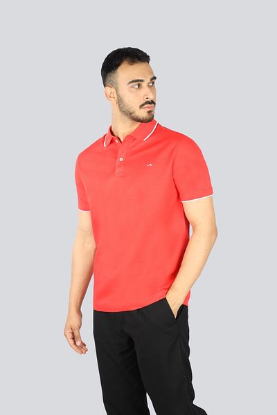PAUL&SHARK Men's Ant Tied Red Collar T-Shirt Detailledolu Two Pocket Long Sleeve Polo