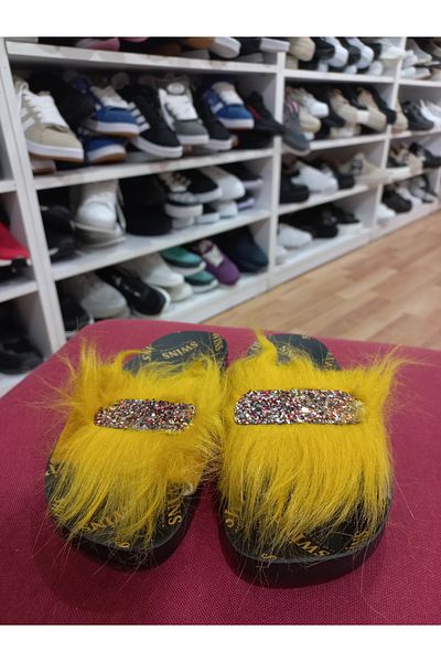 emin kundura Full Orthopedic Feather Detailed Girls Sandals