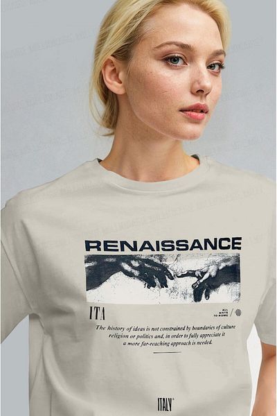 Millionaire Women's Stone Renaissance Regular Fit Regular Fit T-Shirt