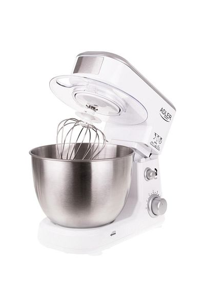 adler Adler AD4216 planetary mixer, 1000W, 6 speeds, bowl capacity 4l, White/Stainless steel