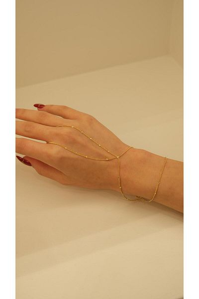 Jerie Gold Chain Sequin Detailed Şahmeran
