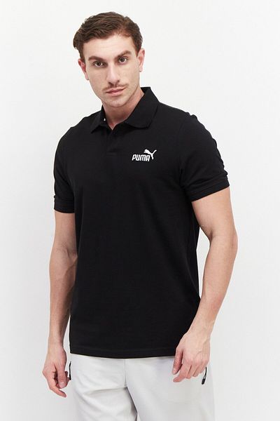 Puma Men Sportswear Fit Embroidered Logo Outdoor Polo Shirts, Black/White