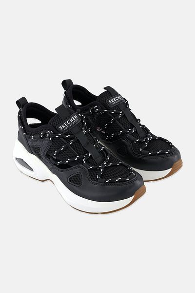 SKECHERS Women Muno Main Attraction Lace Up Outdoor Shoes, Black