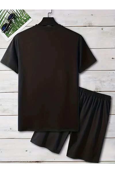 Karatopak Σετ σορτς μπλουζάκι Unisex με στάμπα Oversize