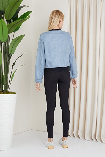 Banadamoda Women's Double Color Zippered Sports Jacket