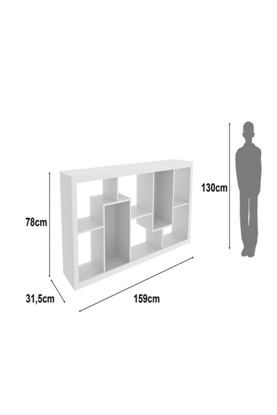 pilati White Wall Shelf Bracket for Living Room and Home