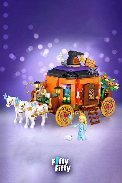 Vagonlife Loz Toy Series - Pumpkin Carriage Toy Set 839 Pieces