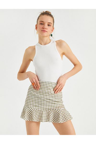 Koton High Waist Flounce Skirt